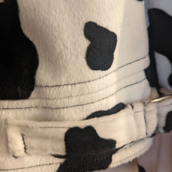 BEAUTIFUL Vintage Jenni Max NYC Cow Print Jacket Red Lining Zip Front Size 10! - Picture 3 of 7